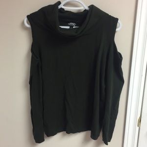 Olive Green Buffalo Size L Off Shoulder Sweater